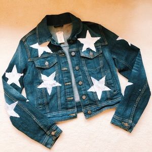 custom denim star jacket!!!